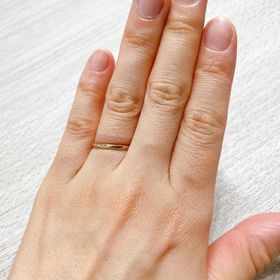 【BAUM(バーム)の口コミ】 私(妻)側はピンクゴールドでシンプルなもの、夫はプラチナでツヤ消しがで…