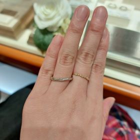 【Douxmiere bijou SOPHIA(ドゥミエール ビジュソフィア)の口コミ】 アリアという結婚指輪を試着しました。シンプルでスタンダードな形ですが…