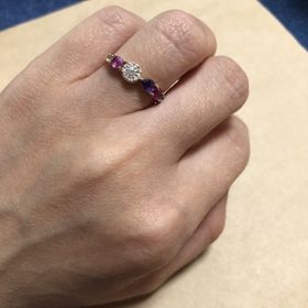 【Parcelle Jewelry(パーセルジュエリー)】の口コミ 好きな石を選んで嵌め込めるセミオーダーの指輪だったので、これに決めまし...