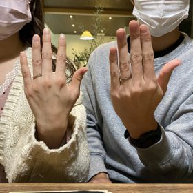 【出雲結(いずもゆい)の口コミ】 シンプルがいい！というところで2人揃って意見が合ったので、シンプルな指…