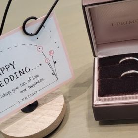 【アイプリモ(I-PRIMO)の口コミ】 他のお店にも行ったのですがアイプリモの指輪のデザインがお互いに気に入…