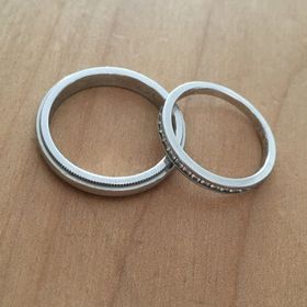 【ティファニー(Tiffany & Co.)の口コミ】 ダイヤが綺麗だったのと、婚約指輪と合わせてしたかったので、ブランドを…