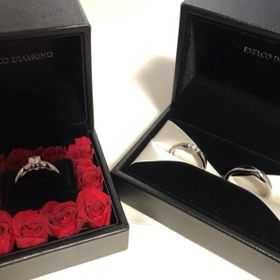 【エクセルコダイヤモンド(EXELCO DIAMOND)の口コミ】 デザインについて男性用、女性用それぞれがとても素敵でした。女性用はセ…