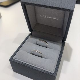 【CAFERING(カフェリング)の口コミ】 レディースは比較的細みですがダイヤが幅広く入っているので指がふっくら…