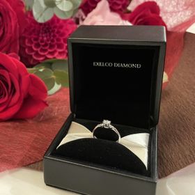 【エクセルコダイヤモンド(EXELCO DIAMOND)の口コミ】 ダイヤモンドをレベル別に選んでリングにしていただけるとのことで今の夫…