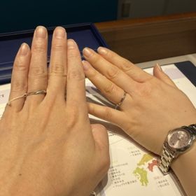 【銀座ダイヤモンドシライシの口コミ】 素材を何にしようか悩みましたが、店員さんのアドバイスも聞きながらプラ…