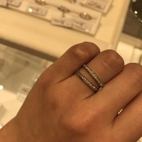 【festaria bijou SOPHIA(フェスタリア ビジュソフィア)の口コミ】 縁の太さやダイヤモンドの大きさによって違った見え方をするので、いろい…