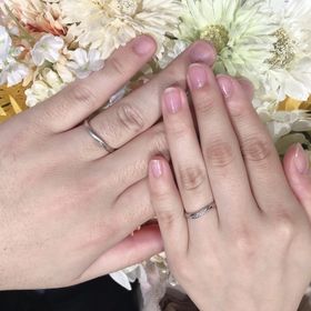 【アイプリモ(I-PRIMO)の口コミ】 2人の指にぴったりフィットするもので、細身なものを選びました！あまりダ…