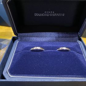 【銀座ダイヤモンドシライシの口コミ】 王道すぎないデザインで、つけた際に鏡越しに見てしっくりきたことが決め…