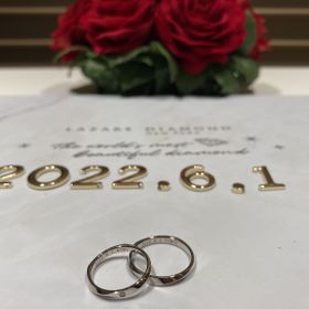 【ラザール ダイヤモンド(LAZARE DIAMOND)の口コミ】 婚約指輪をラザールダイヤモンドさんにしていたことから、結婚指輪もラザ…