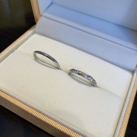 【ケイウノ ブライダル(K.UNO BRIDAL)の口コミ】 はじめは既製品の結婚指輪にしようと、色々なお店のカタログを見ていまし…