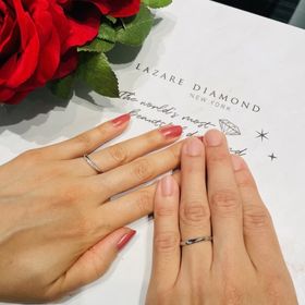【ラザール ダイヤモンド(LAZARE DIAMOND)の口コミ】 シンプルですがデザイン性もあり上品であったこと、お互いに一番いいと思…