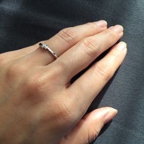【4℃ BRIDAL(ヨンドシーブライダル)の口コミ】 彼が選んでくれたので彼の意見ですが、デザインが可愛く、結婚指輪をする…