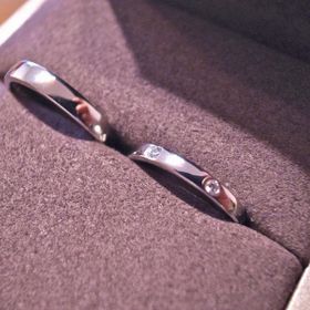 【ショーメ(CHAUMET)の口コミ】 主人のはシンプルで細すぎず太すぎないプラチナというので探していました…