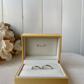 【ケイウノ ブライダル(K.UNO BRIDAL)の口コミ】 指輪のデザインは色々迷った結果、ストレートタイプでどちらもダイヤなし…