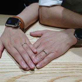 【出雲結(いずもゆい)の口コミ】 色、デザイン、石やイニシャル等々、選択肢が多く、その中から二人の要望…