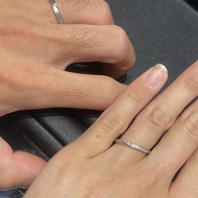 【銀座ダイヤモンドシライシの口コミ】 お店の雰囲気もよく、おめでたいことを祝福されてるかのようでした。また…