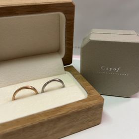 【Cayof(カヨフ)の口コミ】 可愛いデザインはもちろん、自分達だけのこだわりが詰まった指輪に仕上が…