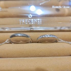 【TRECENTI(トレセンテ)の口コミ】 日常使いできる華やかさのあるものを基準に選び、婚約指輪をしない分、目…