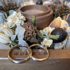 【鎌倉彫金工房の口コミ】 決め手は2人での手作り。友人にも指輪は自分たちで作ったというと、とても…