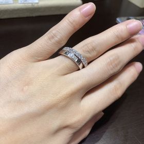 【TRECENTI(トレセンテ)の口コミ】 トレセンテは指輪の内側が他店（扇型）と違い、内甲丸（楕円型）のなかで…