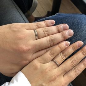 【ティファニー(Tiffany & Co.)の口コミ】 Tiffanyに私自身に憧れがあり、結婚指輪は長く着用できるようにシンプルな…