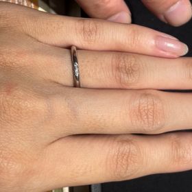【ティファニー(Tiffany & Co.)の口コミ】 シンプルなデザイン。ダイヤモンドの輝き。最初はミル打ちのデザインが気…