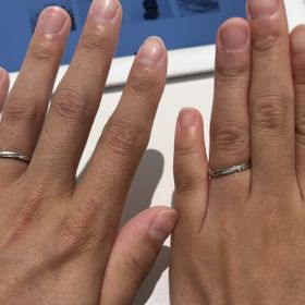 【アイプリモ(I-PRIMO)の口コミ】 結婚指輪でも今は、セットのペアでつけずにお互い別々の気に入った種類の…