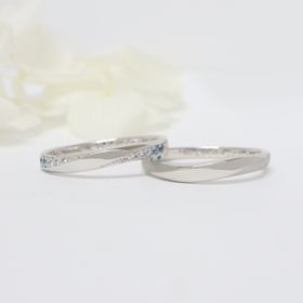 【LEGAN(レガン)の口コミ】 ブルースターという指輪をチョイスしました。両サイドにダイヤがが5つなら…