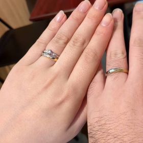 【ケイウノ ブライダル(K.UNO BRIDAL)の口コミ】 婚約指輪と結婚指輪を同時に探すためにパンフレットやサイトで調べて気に…