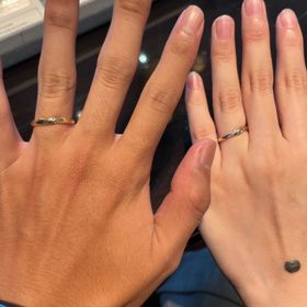 【ケイウノ ブライダル(K.UNO BRIDAL)の口コミ】 チップとデールがモチーフのかわいいデザインです。2匹のしっぽの部分がデ…