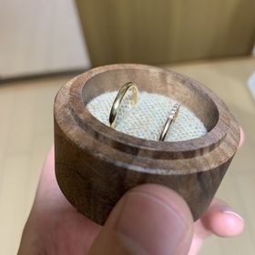 【鎌倉彫金工房の口コミ】 色は、元々もっていたペアリング(シルバー)と、婚約指輪(ピンクゴールド)…