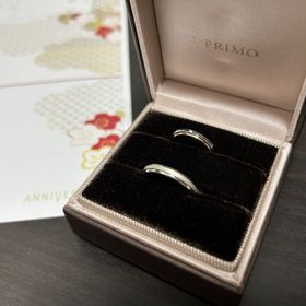 【アイプリモ(I-PRIMO)の口コミ】 女性用は両端にピンクゴールドが入っているのでかわいくて気に入りました…