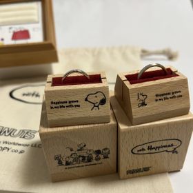 【with Happiness..の口コミ】 結婚が決まった時に調べたらスヌーピーの指輪があってお互い好きなことも…