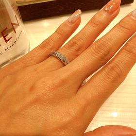【TRECENTI(トレセンテ)の口コミ】 指輪のデザインがとても可愛かったです。エンゲージリングとマリッジリン…