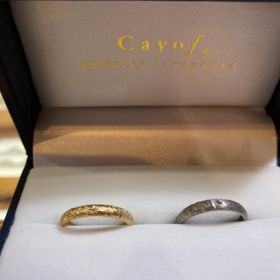 【Cayof(カヨフ)の口コミ】 Cayofさんの公式Instagramにて、実際にこちらで指輪を作られた方々のデザ…