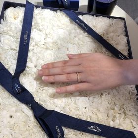 【ショーメ(CHAUMET)の口コミ】 triompheのピンクゴールドです。本来結婚指輪として使うものかもしれない…