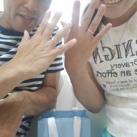 【canal4℃(カナルヨンドシー)の口コミ】 とにかく可愛いリングが欲しくて、お互いの好きなデザインにできる限り近…