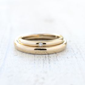 【湘南彫金工房 andfuseの口コミ】 シンプルなデザインにしたいと思っていました。プラチナと、シャンパンゴ…
