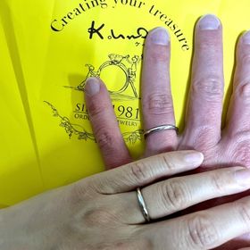 【ケイウノ ブライダル(K.UNO BRIDAL)の口コミ】 求めていた指輪は銀色（白金かホワイトゴールド）で、なるべくシンプルな…