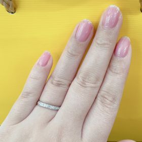 【ケイウノ ブライダル(K.UNO BRIDAL)の口コミ】 ミル打ちのデザインに惹かれ、ロイヤルブライトネスという製品に、ダイヤ…