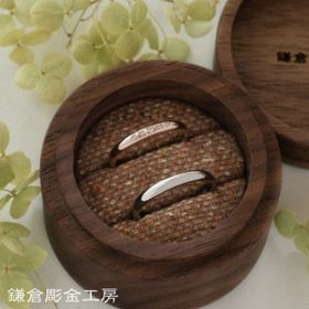 【ふたりでつくる結婚指輪】メンズK18WG&レディースK18PG(クリア仕上げ)