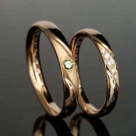 鍛造製法でお造りした肌なじみの良いゴールドリング