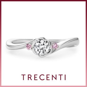 【お花を彷彿とさせるダイヤモンドセッティング】ペオニアS（FLO-6EP)