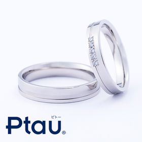 同デザインのペアで幅を変えれば自分の指にもしっくりくる！「Ptau」≪フラット≫