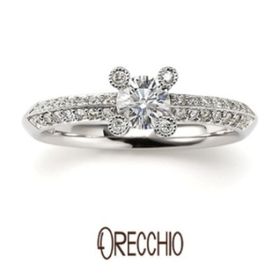 【garden(ガーデン)】＜monaco＞爪のダイヤとミル打ち、パヴェのダイヤで拘りぬいたデザインの指輪