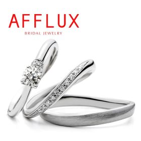 永久保証で生涯安心【華やか】【上品】【美指】《AFFLUX》naiad〈ナイアード〉重ね着けも◎水が流れるように留めたダイヤモンドが美麗
