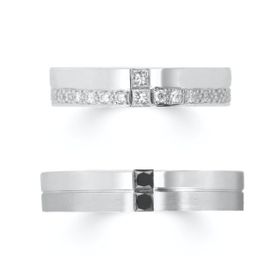 【ROCCA】幅広でも着けごこち◎！スタイリッシュなマリッジリング DI-1D/1L