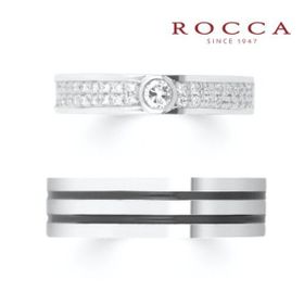 【ROCCA】ダイヤモンドが輝く！ボリュームマリッジリング DI-6D/6L