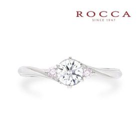 【ROCCA】サイドのピンクダイヤが可愛い！シンプルエンゲージリング SW-14R